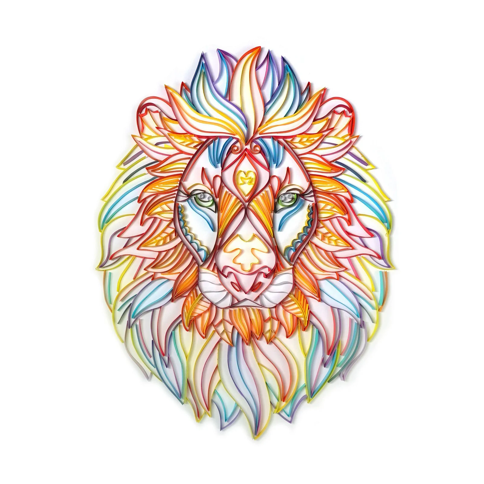 

20 Inches 3D DIY Lion Quilling Paper Painting Craft Paper Origami Kit Home Decor Crafts Gift Scrapbook Paper Tools Kits