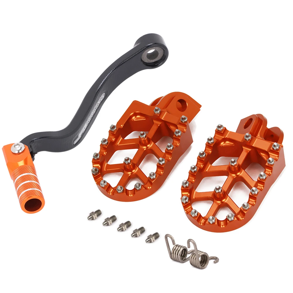 

Motorcycle CNC Gear Shift Foot Lever Foot Pegs Rest Footrests Pedals Footpegs For KTM SX SXF XC XCW XCFW EXC MXC 125 150 250 450