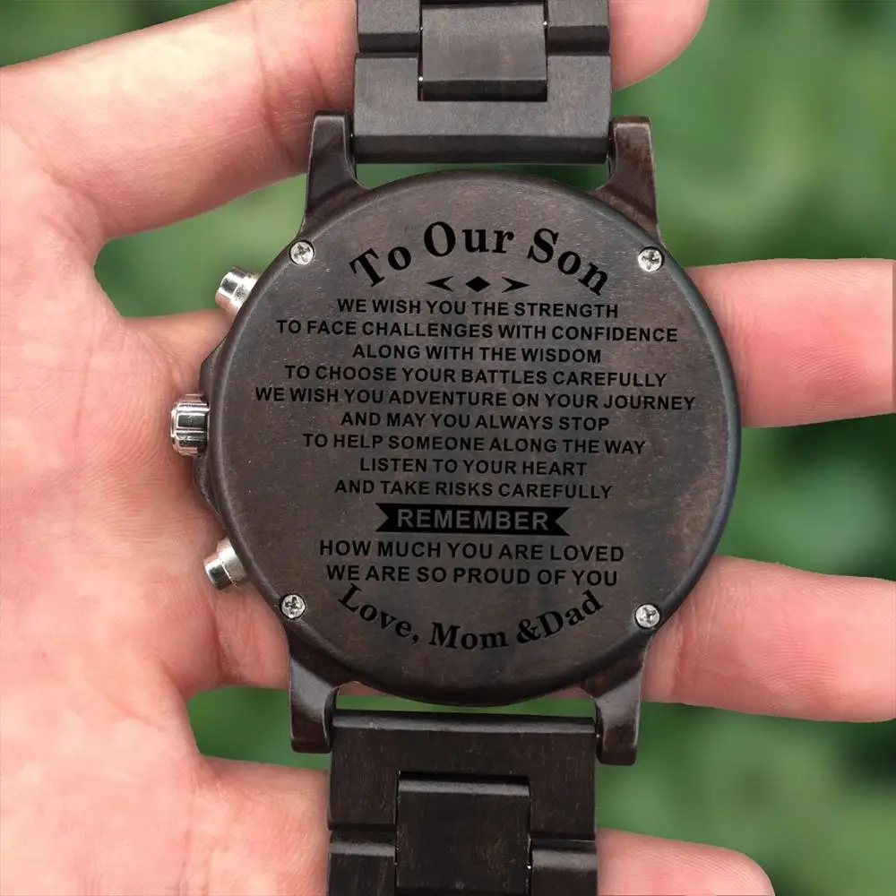 Роскошные спортивные деревянные часы с резьбой подарок на выпускной | Наручные