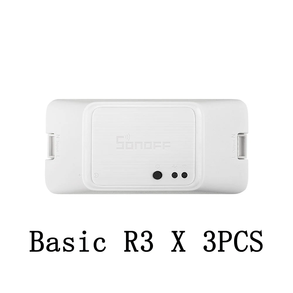 BASICR3 3PCS SONOFF BASIC R3 wifi DIY умный переключатель светильник таймер поддержка приложение/голос/LAN дистанционное управление mart ВКЛ/ВЫКЛ - Комплект: BASICR3 3PCS