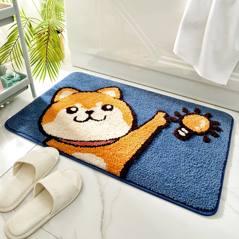 

Cartoon Bathroom Quick-Drying Floor Mat Home Bathroom Non-Slip Mat Kitchen Entrance Doorway Absorbent Foot Mat Carpet