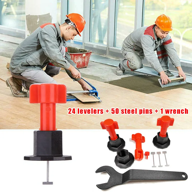 

75 Pcs Reusable Anti-Lippage Tile Leveling System Locator Tool Ceramic Floor Wall HEE889