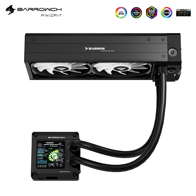 Комплект водяного охлаждения Barrowch для ПК кулер ЦП AIO AM4/115X/X99/X299 интегрированный
