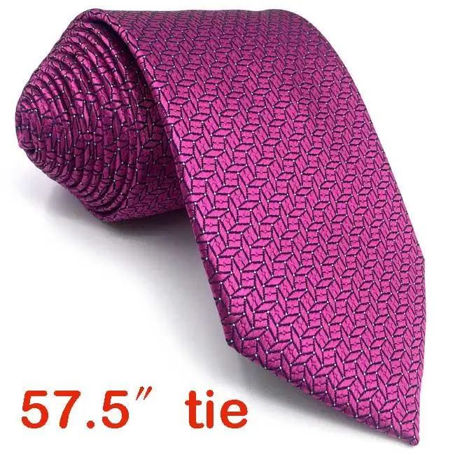 Classic Size Tie F11 однотонные розовые галстуки-бабочки для мужчин комплект шейных платков Свадебные X-long шелковые геометрические - Цвет: Classic Size Tie