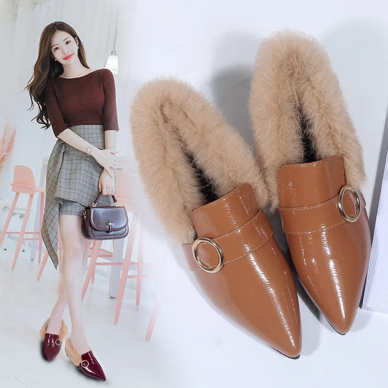 Женская обувь на плоской подошве из натуральной кожи Модные женские