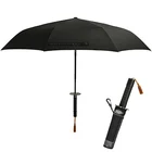 Нож самурайского меча Автоматический Зонт японский косплей портативный большой мужской женский зонтик черный роскошный 3 сложения