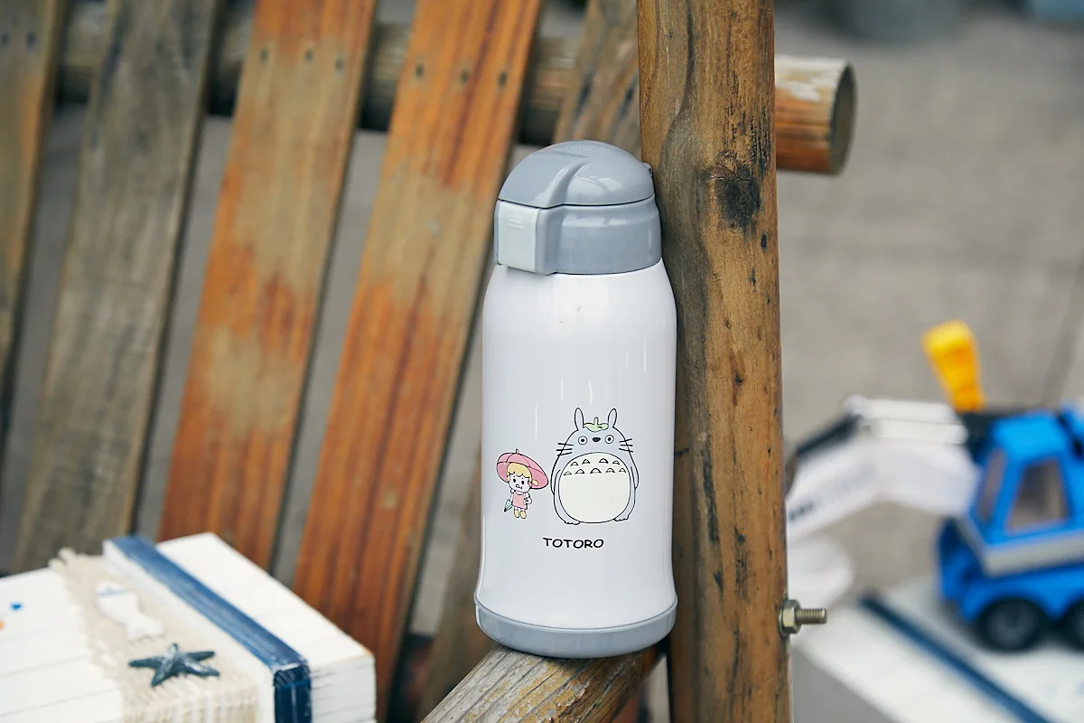 Oussirro 600 мл Totoro прекрасный термос милый детский термос с кружка с соломкой 304 термос из нержавеющей стали