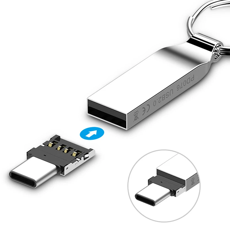 

2 шт. USB-C 3,1 Тип с портом «папа» для USB с портом «мама» OTG адаптер конвертер для u-диска