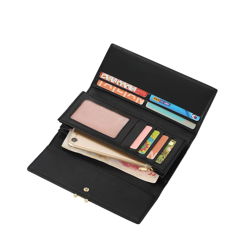 Long Clutch Womens Wallet Card Holder Phone Ladies Wristlet Slim Female Coin Leather Wallets and Purses for Women Bags |