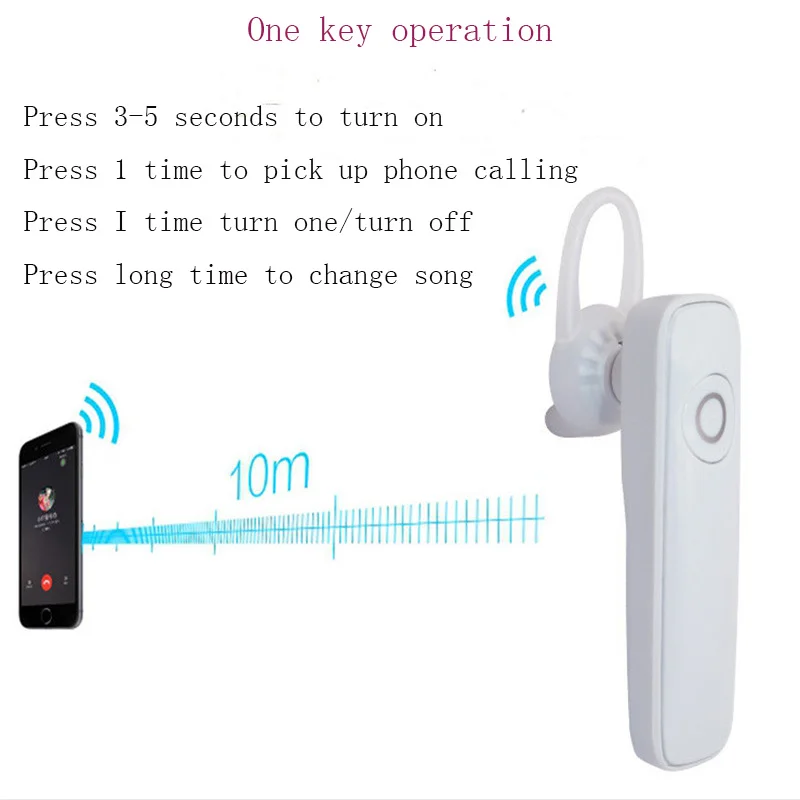 M165 Bluetooth 4 2 гарнитура беспроводные наушники Hands free петли вкладыши для спорта