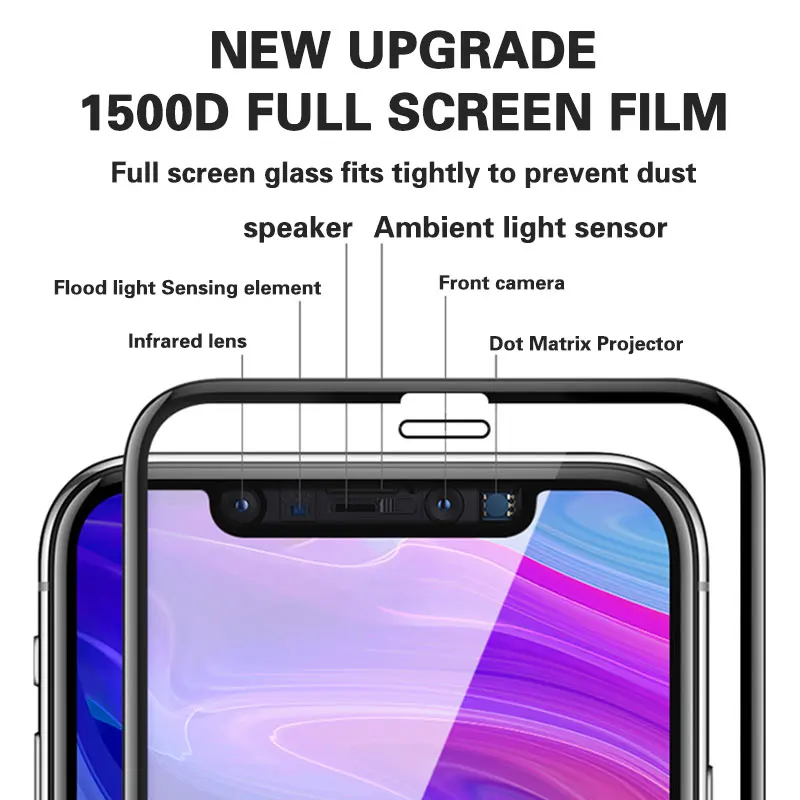 Стекло 1500D для iPhone 11 Pro XS MAX XR X SE 2020 защита экрана изогнутое закаленное стекло 10 7 8 6S