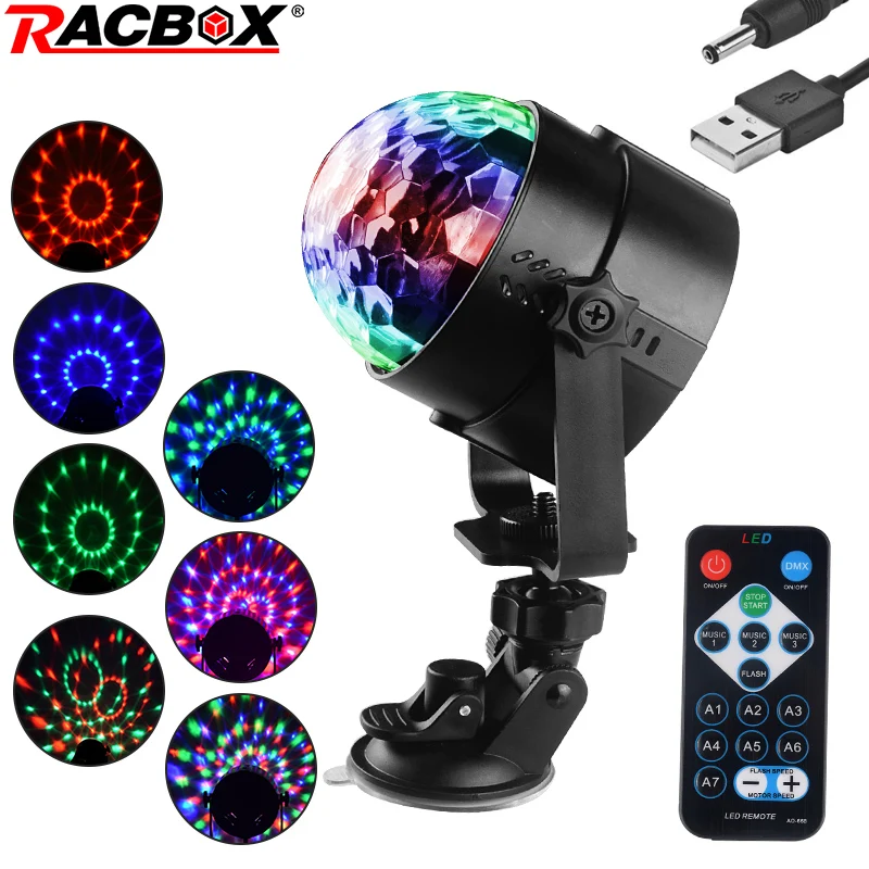 Racbox USB атмосферный свет Автомобильный интерьер RGB красочный музыкальный звук