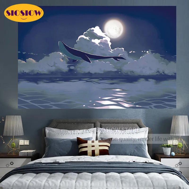 Алмазная картина 5D &quotсделай сам&quot Новое поступление ночное небо киты