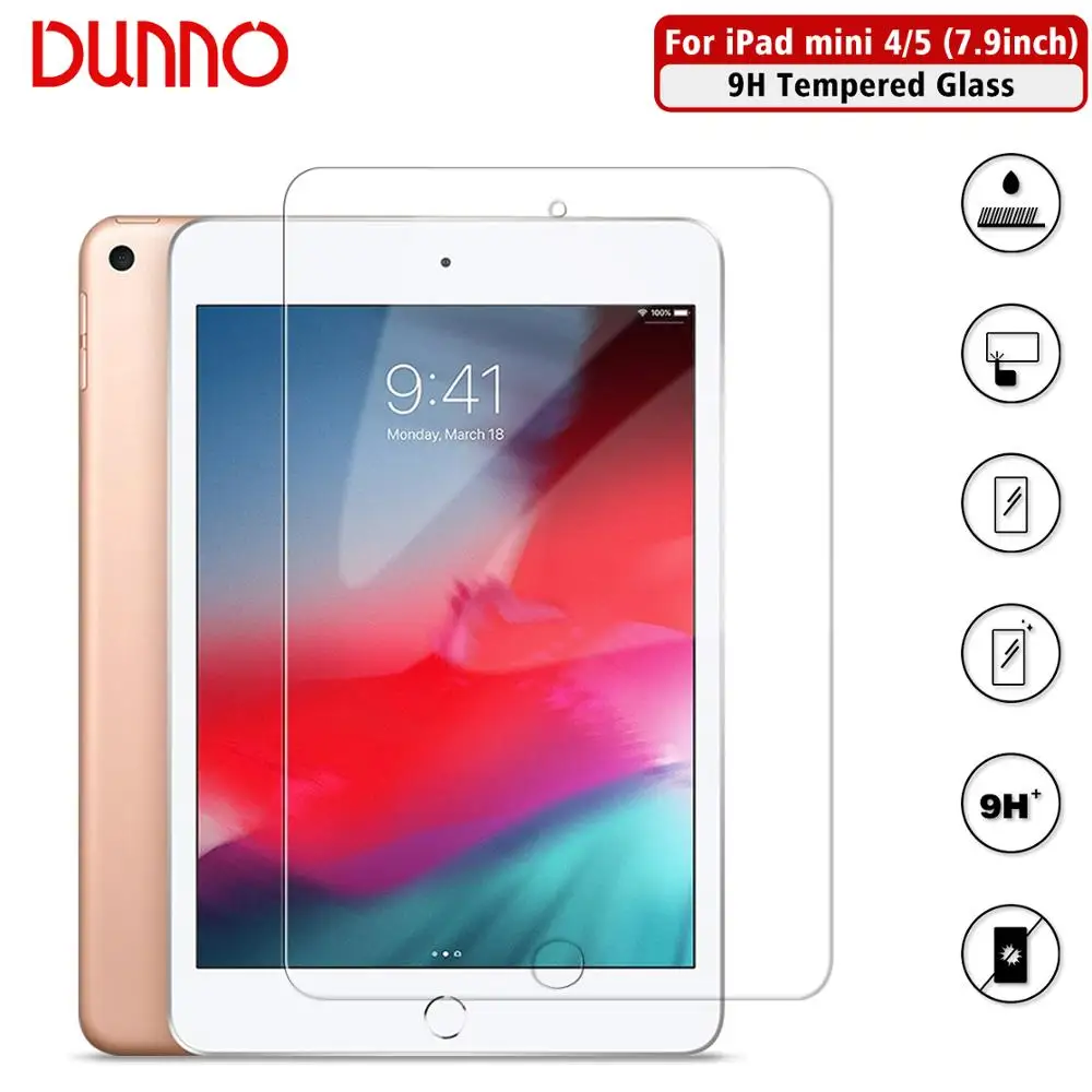 

Защитная пленка из закаленного стекла для iPad 7, 9 2019 дюйма, Защитное стекло для экрана iPad Mini 4 Mini 5, защита экрана
