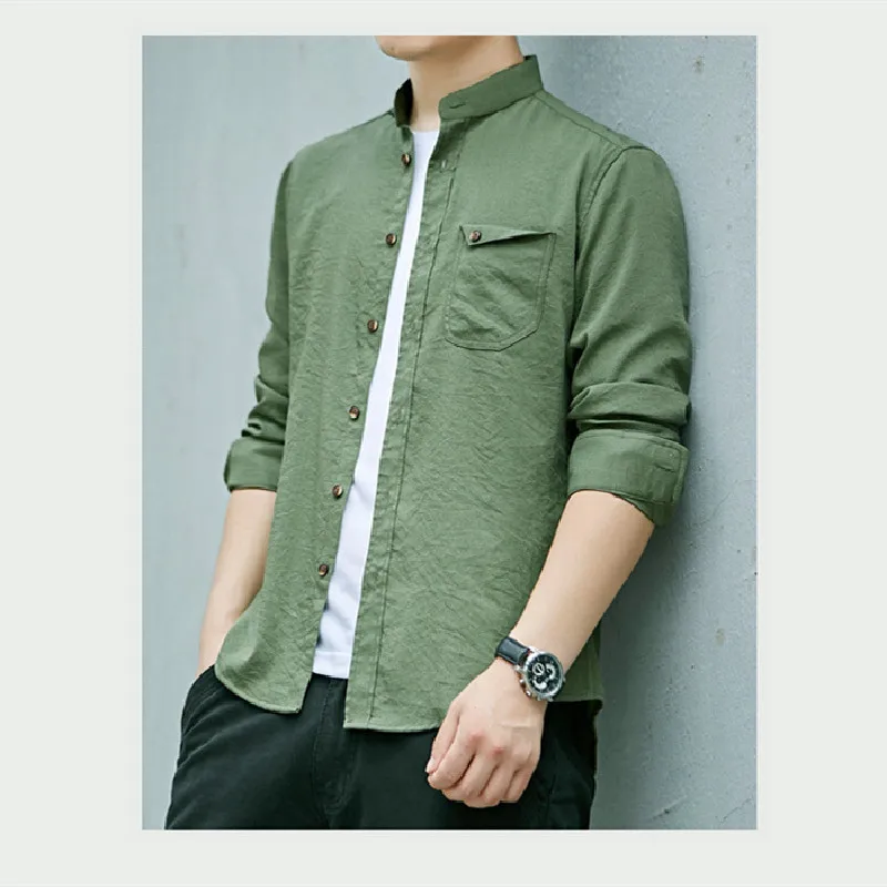 

2021 new summer men's wear, fashion cotton top, long sleeve casual jacket, men's slim shirt, men's wear m-4xl