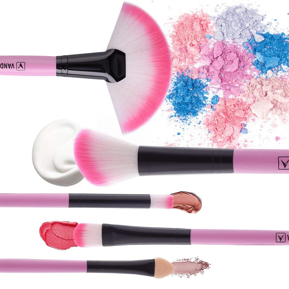 5 комплектов Vander Pink 32 шт. набор профессиональных кистей для макияжа косметических
