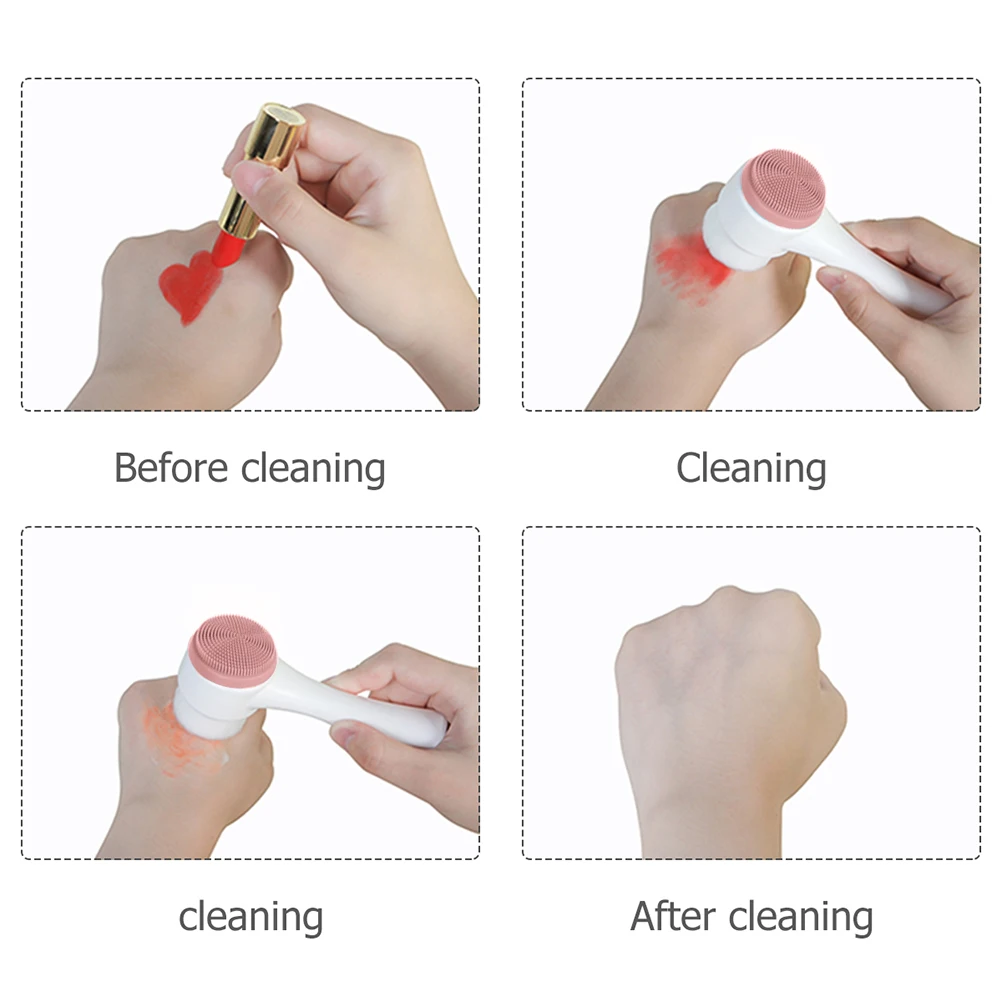 2 шт. силиконовые двусторонние щётки для чистки|Устройства чистки лица| |