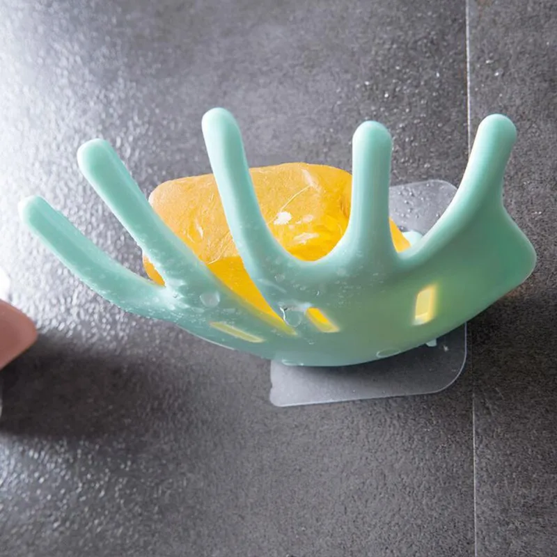 

Wall Hanging Type Soap Storage Plate Multi-function Soap Dish Home Punch-free Suction Cup Type Soap Drain Rack Bathroom