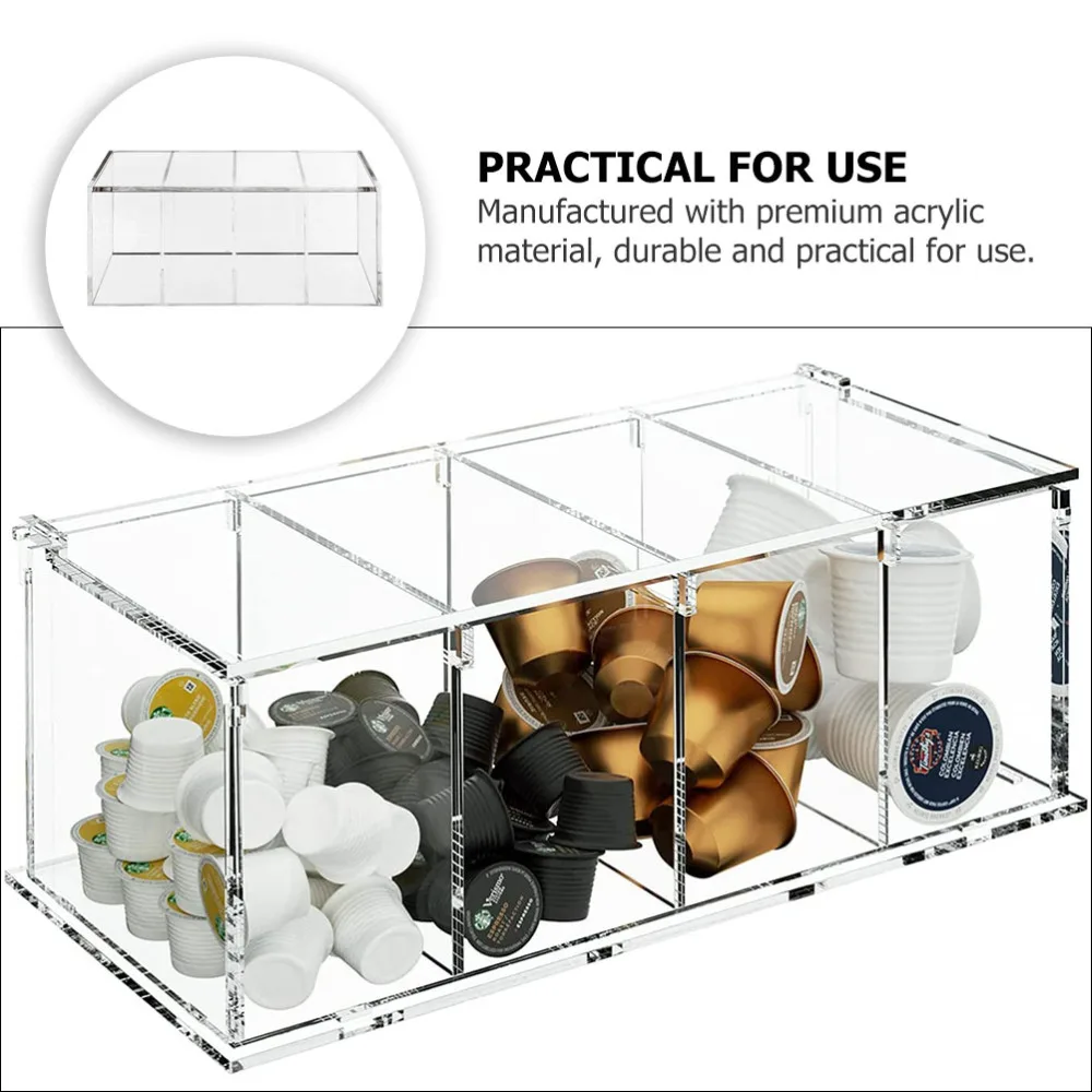 

1pc Durable Acrylic Storage Case Storage Container Multifunctional Storage Case
