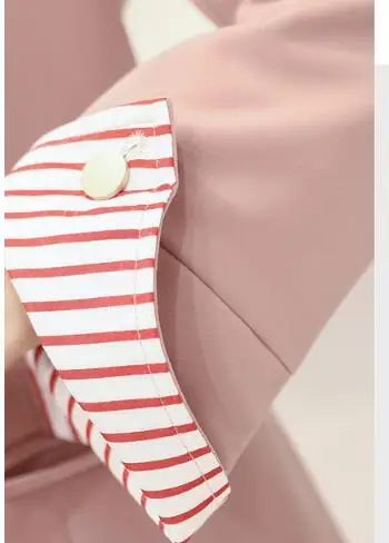 

Women Suit Pink Casual Blazer & High Waist Pant Office Lady Notched Jacket Pant Suits Korean Femme 2 pieces set