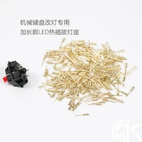 wholesales led hot pluggable crystal oscillator base for cherry mx switch kailh gateron outemu otm black brown silver golden