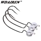 5 шт.лот рыболовные крючки со свинцовой головкой 3g 5g 7g 10g офсетный крючок аксессуары для карпа из нержавеющей стали hamecon Carbon зимние снасти для льда