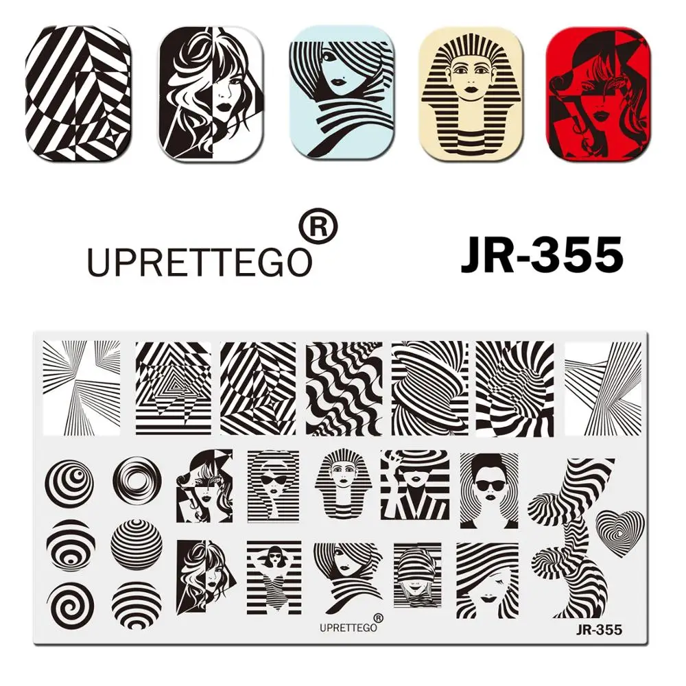 

2020 Stainless Steel Stamping Plate Template Marble Pattern Khokhloma Christmas Pop Art Lady Alphabet Letter Text JR351-360