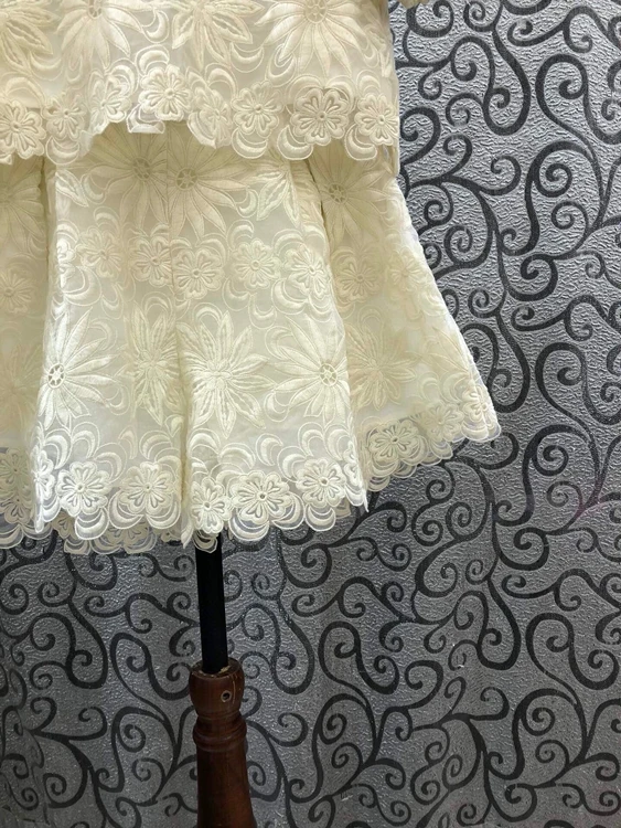 

Crop Tops Set 2021 Spring Summer Fashion Short Set Women O-Neck Exquisite Embroidery Crop Tops+Cotton Silk Short Sets Casual 2pc