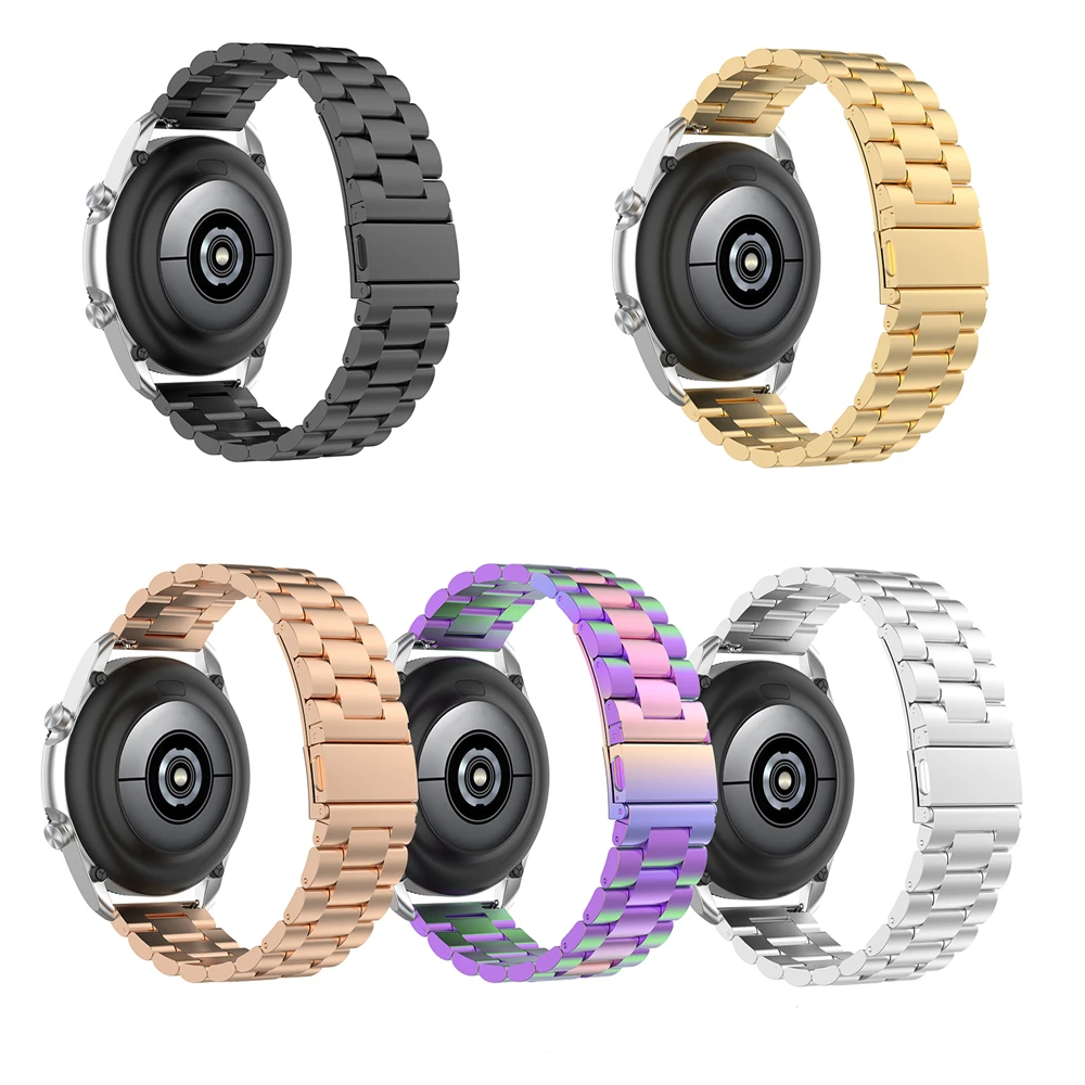 Браслет унисекс из нержавеющей стали с тремя бусинами браслет для смарт-часов