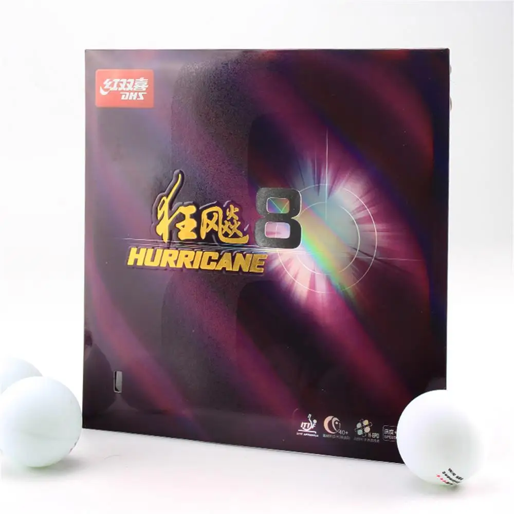 DHS Hurricane 8 Hurricane8 Pips In Table Tennis Rubber With Sponge PingPong Original Hurricane-8 | Спорт и развлечения