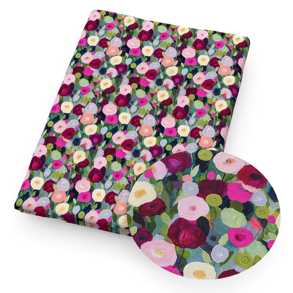 50*145 см Цветочная Полиэстеровая хлопковая ткань для тканей детский домашний