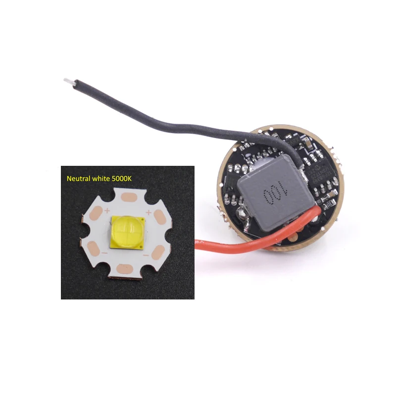 driver with 5000K 22 мм Cree XHP70 XHP70.2 светодиодный драйвер 8-Mode(2 группы) Выход DC 6V вход DC6V-12.6V 5A освещение доска для фонарика - Цвет: driver with 5000K