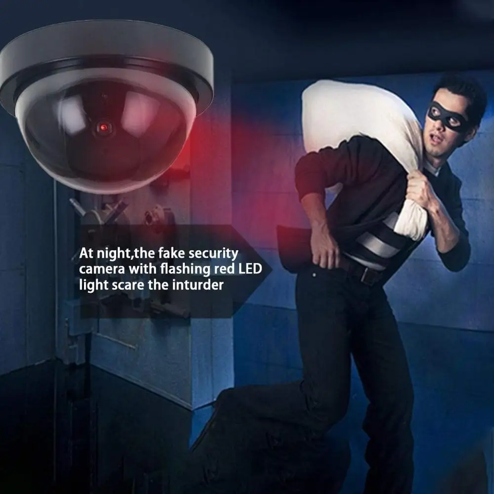 SecuPlug+ Home Dummy Dome Security Camera Infrared Wireless CCTV Surveillance Fake Outdoor False Simulation | Безопасность и