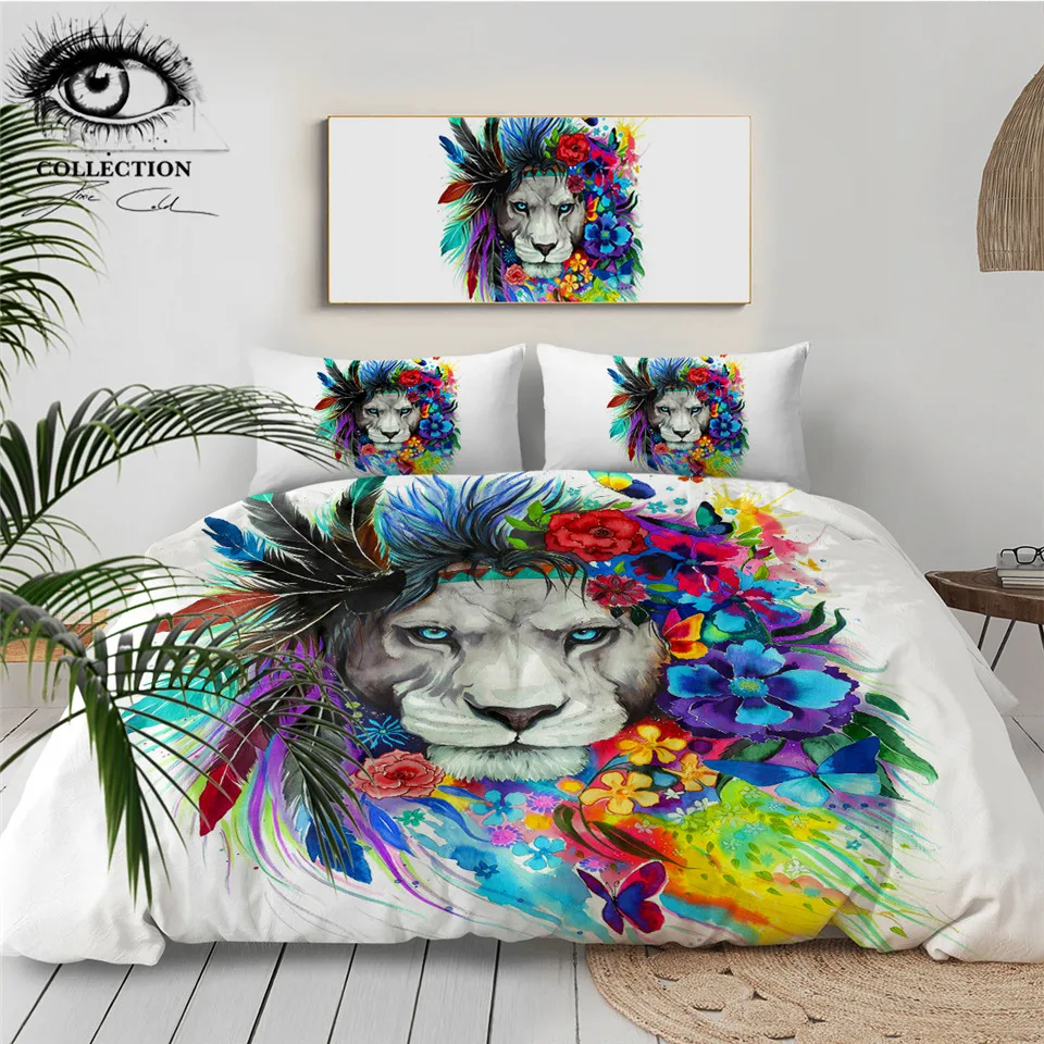 Набор постельного белья Lion by Pixie Cold Art с цветными цветами набор пододеяльников