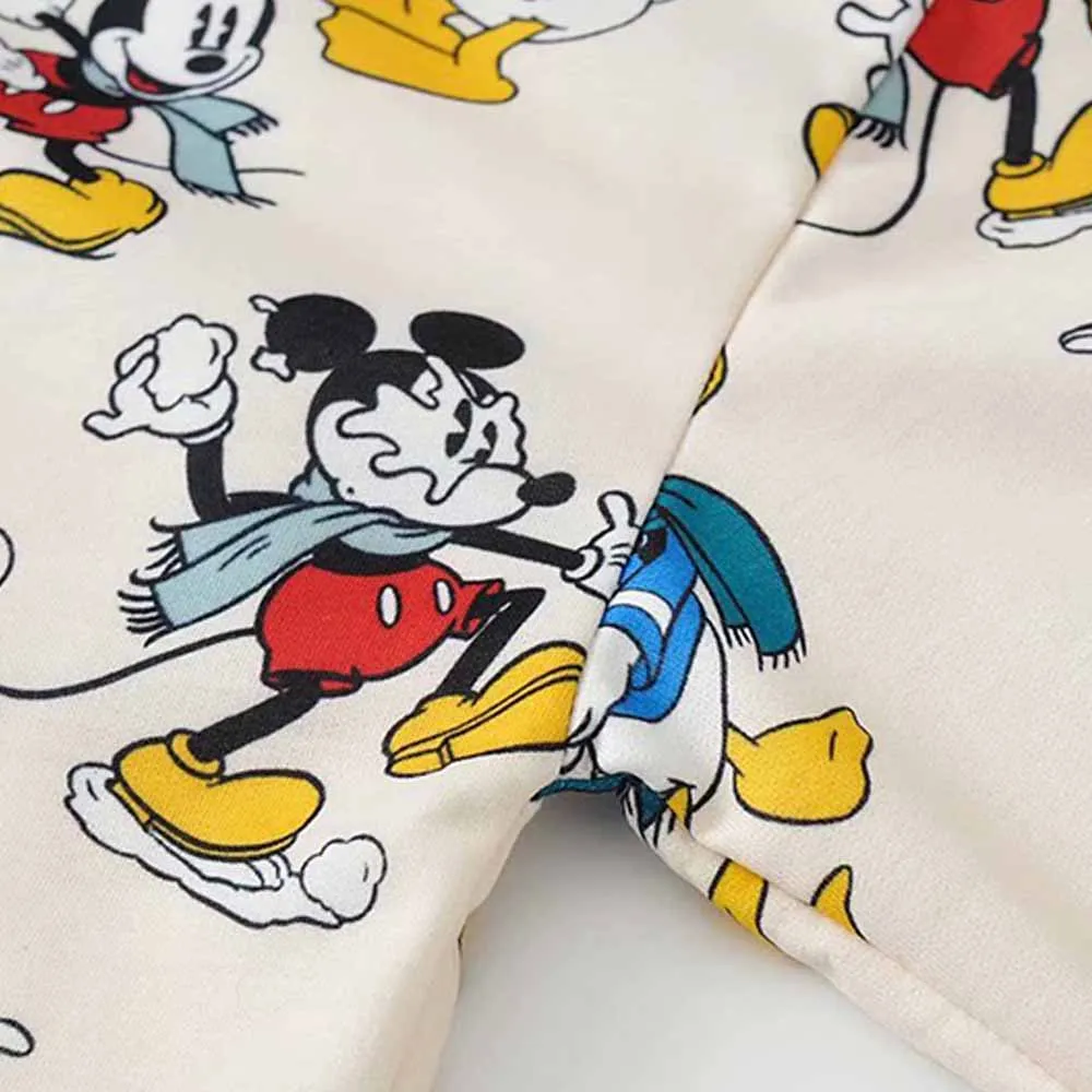 

Disney Sweatshirt Fashion Donald Duck Mickey Mouse Cartoon Print Long Sleeve O-Neck Streetwear Harajuku Women Loose Tops Female