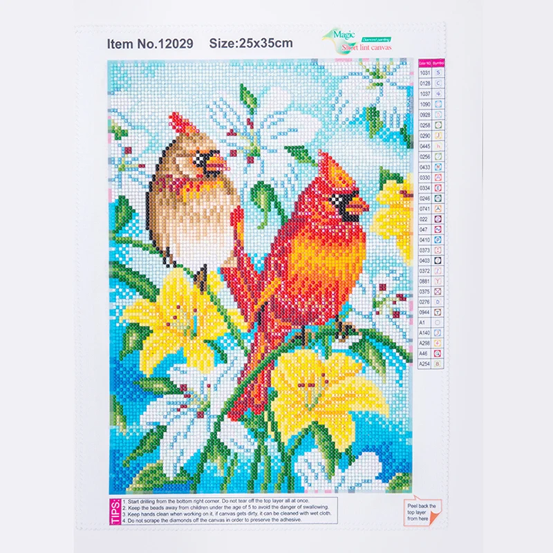 

Птица и цветок, полная картина из алмазных украшений, алмазная живопись, инкрустированная алмазами, рождественский подарок