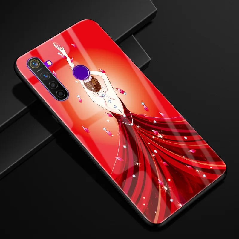 31 Для OPPO Realme 5 pro Чехол 6,3 ''стекло Жесткий чехол для OPPO Realme5 чехол для телефона силиконовый бампер Fundas Coque Realme 5pro - Цвет: 31