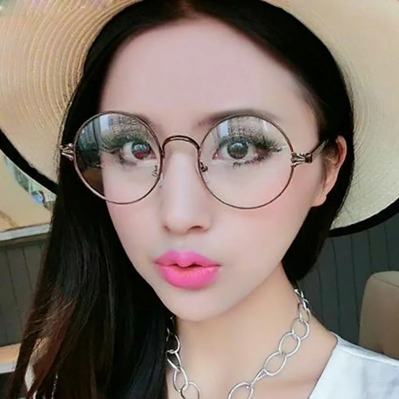 Ретро Круглые Женские очки для чтения с прозрачными линзами Мужские Простые