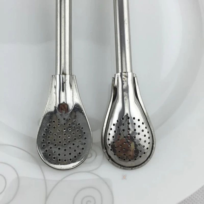 Ложка для чая Yerba Mate из нержавеющей стали многоразовая металлическая ложка с