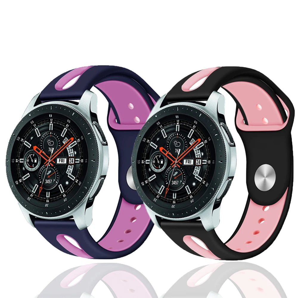 22 мм gear S3 Frontier спортивный силиконовый ремешок для samsung Galaxy Watch 46 мм сменный Ремешок Браслет huawei аксессуары GT