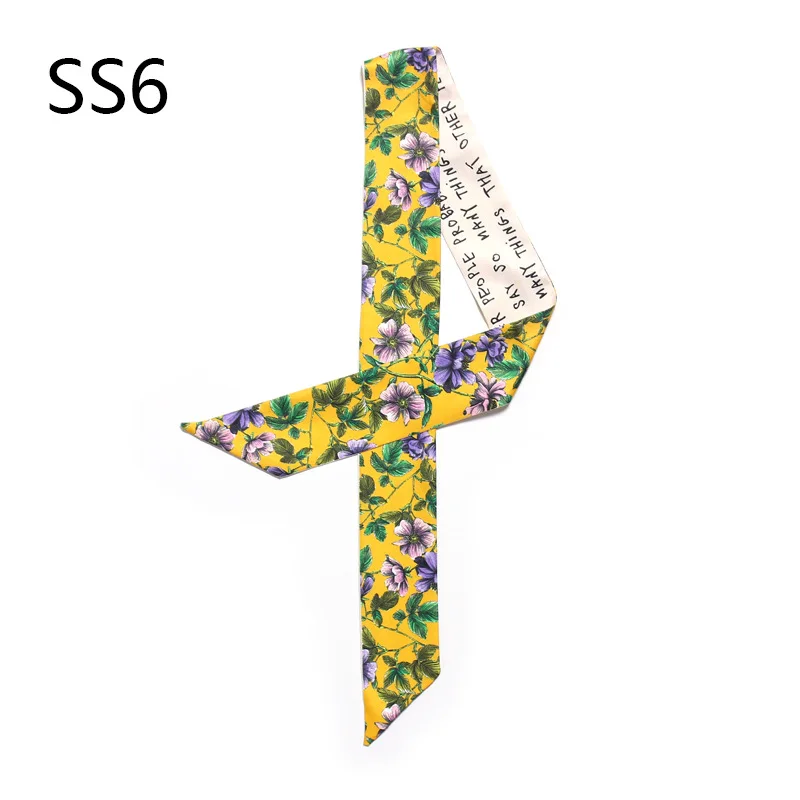 Классический шарф с принтом в стиле ретро новый маленький шелковый для женщин