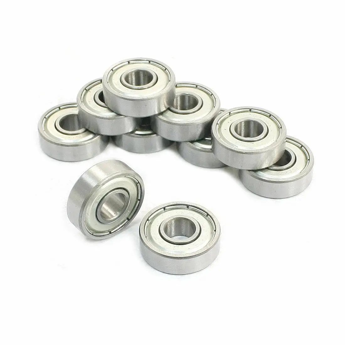 

10 Pcs 7mm x 19mm x 6mm Shielded Deep Groove Radial Ball Bearings 607Z