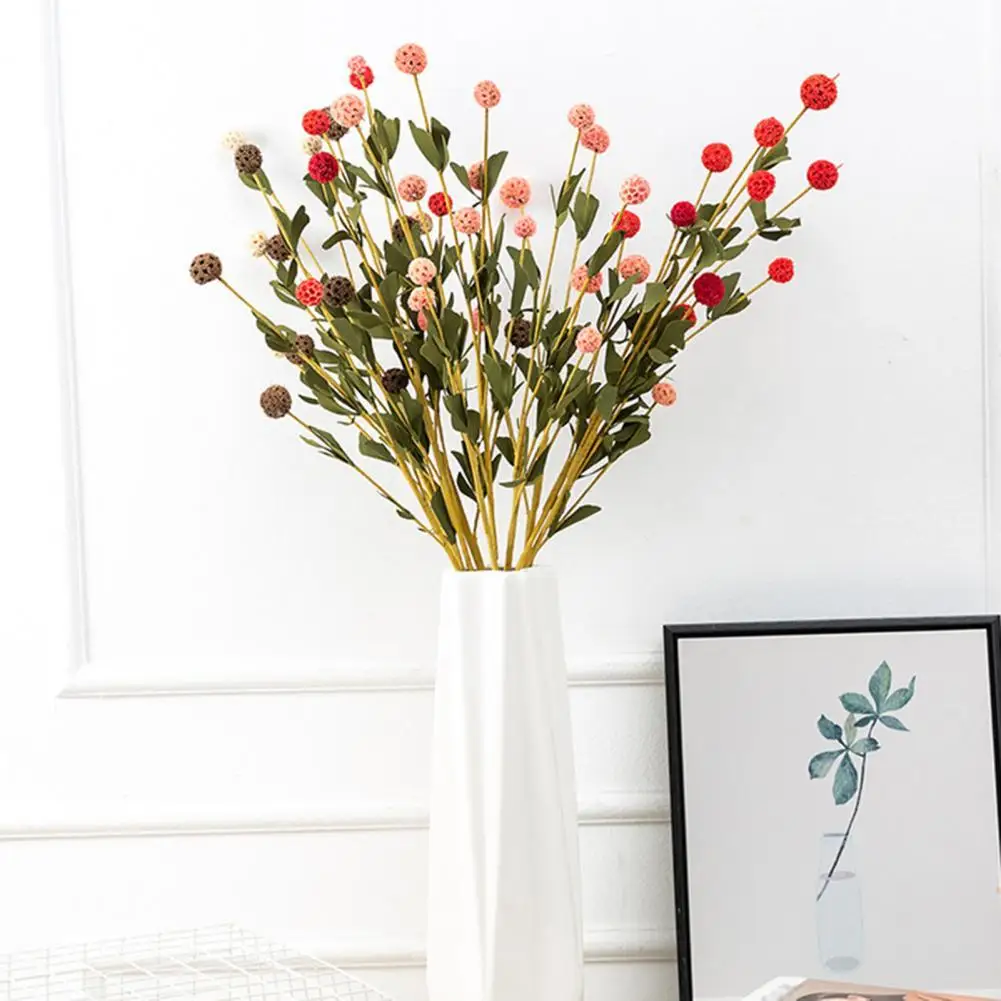 

1Pc 5 Heads Simulation Flower Realistic Appearance Decoration Portable Anti-fade Long Lasting Fake Flower Home Decor