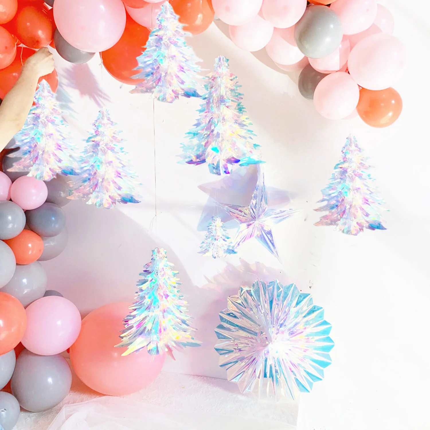 Behogar 5 дюймов DIY цветные Рождественские Елочные Подвесные Украшения для радужных