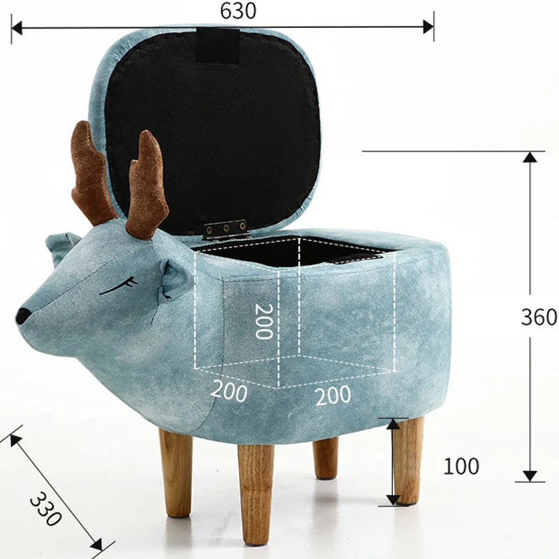 Новинка домашний низкий стул Маленькая деревянная скамейка с мультяшными