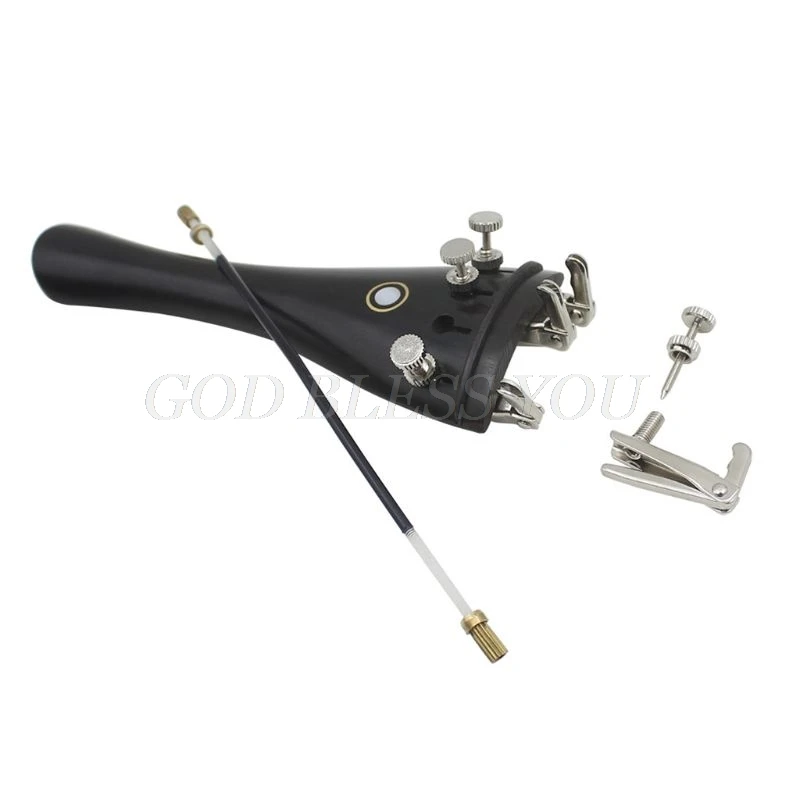 

Violin Tailpiece, 3 in 1 Ebony Tailpiece With Rope Fine Tuners Kits For 4/3 4/4 Violin Drop Shipping