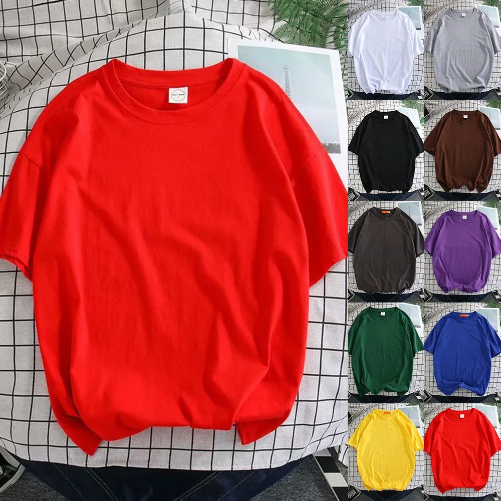 

Summer 2021New T-shirts Men Solid Color Harajuku O-neck T Shirt For Men Loose Casual Oversized 5XL Ropa Hombre ђболка овеѬсайз