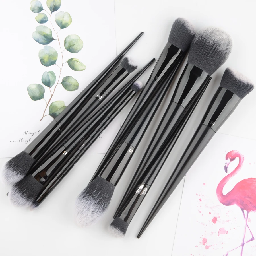 

9pcs/set Foundation Powder Angled Blusher Shadow Buffing Make Up Brush Eyeshadow Concealer Makeup Brushes Contour Highlighter