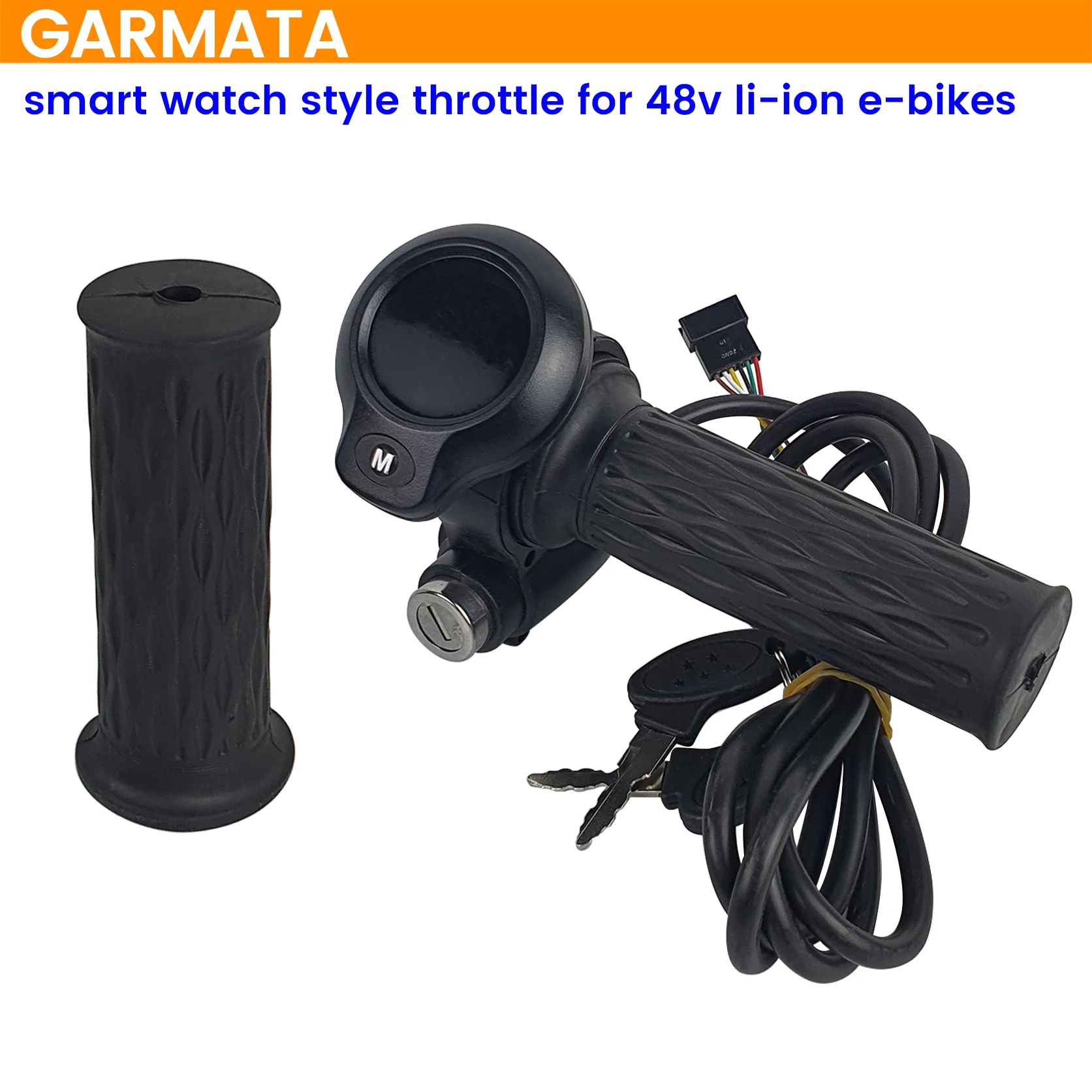 

E-bike Throttle 48v/Display/Key/Moto style/Speed/Trip/ODO/Voltage/Battery Indication