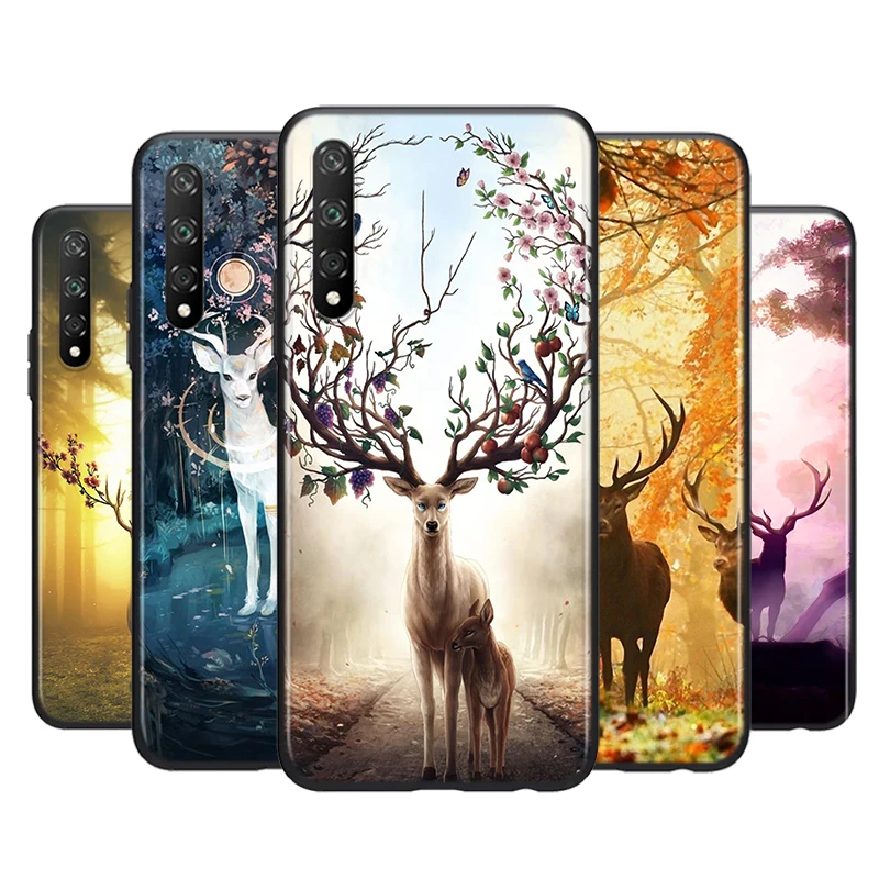 

Silicone Cover Animal Deer Art For Huawei Y9S Y6S Y8S Y8P Y9A Y7A Y7P Y5P Y7 Y6 Y5 Pro Prime 2019 2018 Phone Case